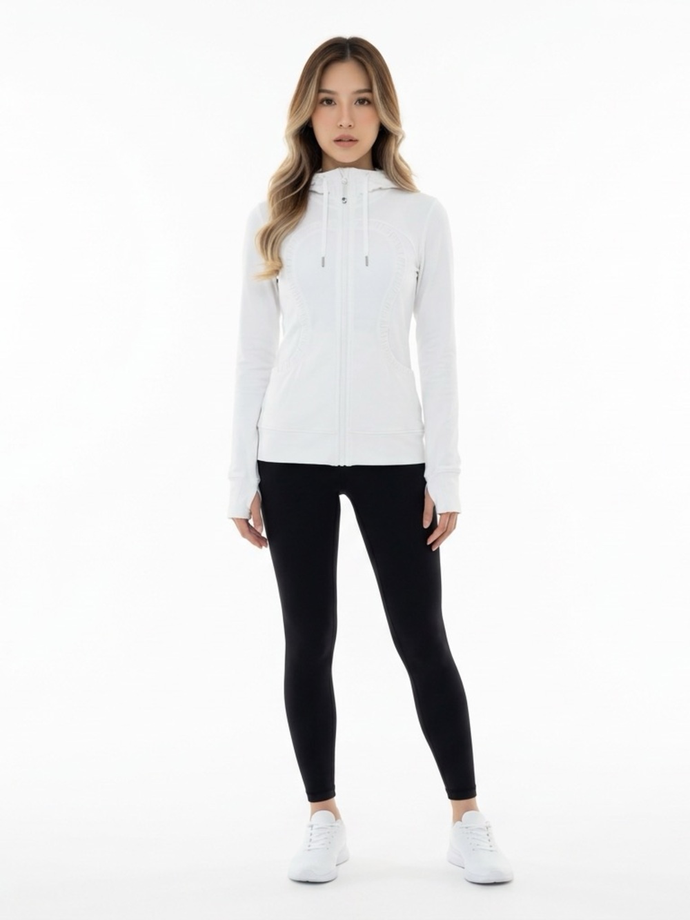 lululemon athletica White Full-Zip Hooded Jacket